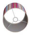 Lampenschirm Zylinder leinen beige bunt