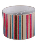 Lampenschirm Zylinder leinen beige streifen 