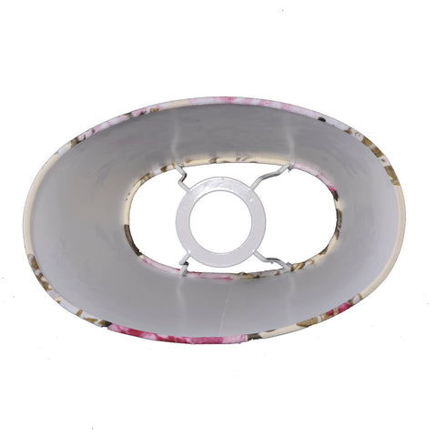 ovaler lampenschirm beige rosen blumen