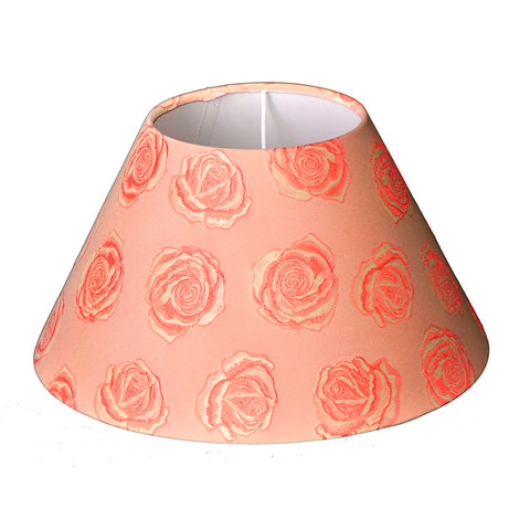 lampenschirm leinen luxe gewebte rose