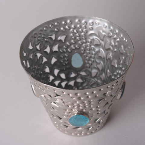 Windlicht Metall Chrom Poliert