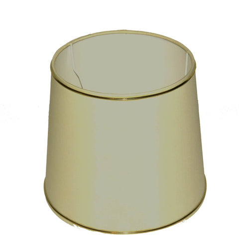 Lampenschirm für Tischleuchte Chintz Beige + Goldprofiel Tischlampe
