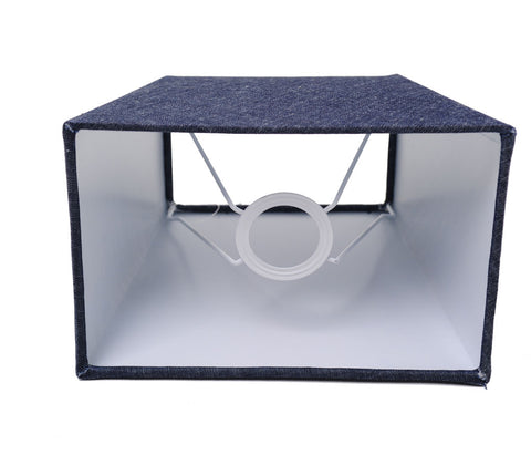 Lampenschirm Leinen Blau