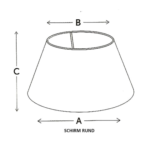 Lampenschirm für Tischleuchte in Leinen Braun  Tischlampe Wandleuchte 20-15-13