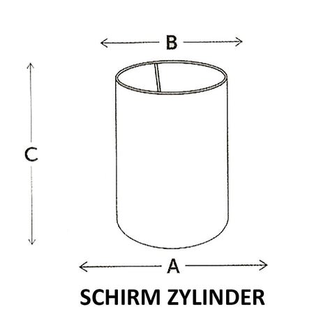 Lampenschirm Zylinder in Leinen Eiweiß für Tischleuchte Wandleuchte 35-35-30